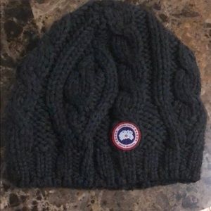 Canada goose chunky cable knit beanie